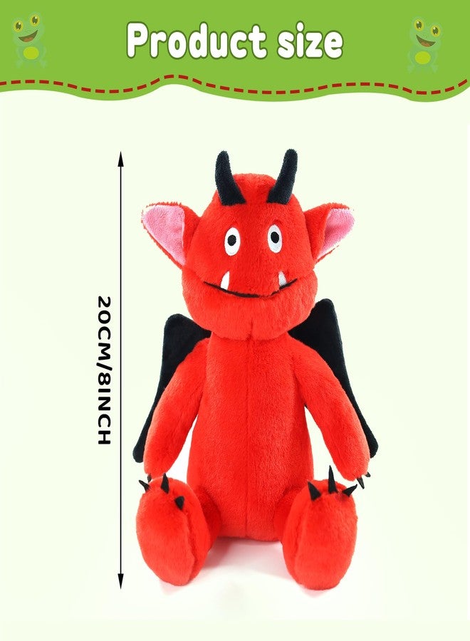 Sew Butiful Red Monster Stuffed Animal Toy, Cute Plushies, Stuffed Bat Plush Gift for Kids, Boys, Girls, Children Birthday Christmas - Image 3